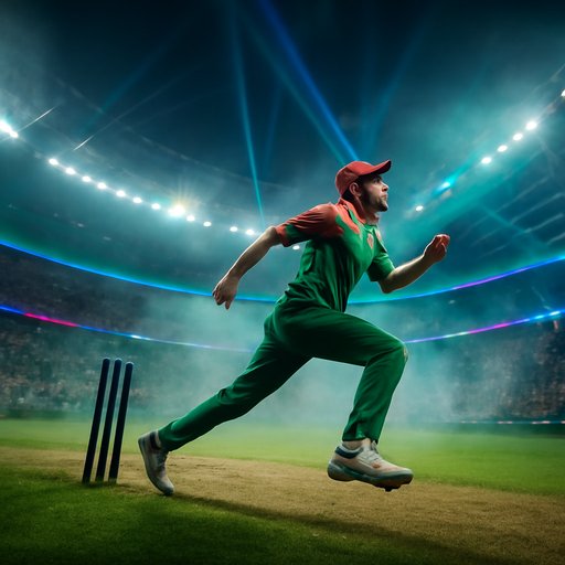 xbajje পেস বোলারের রানআপ
